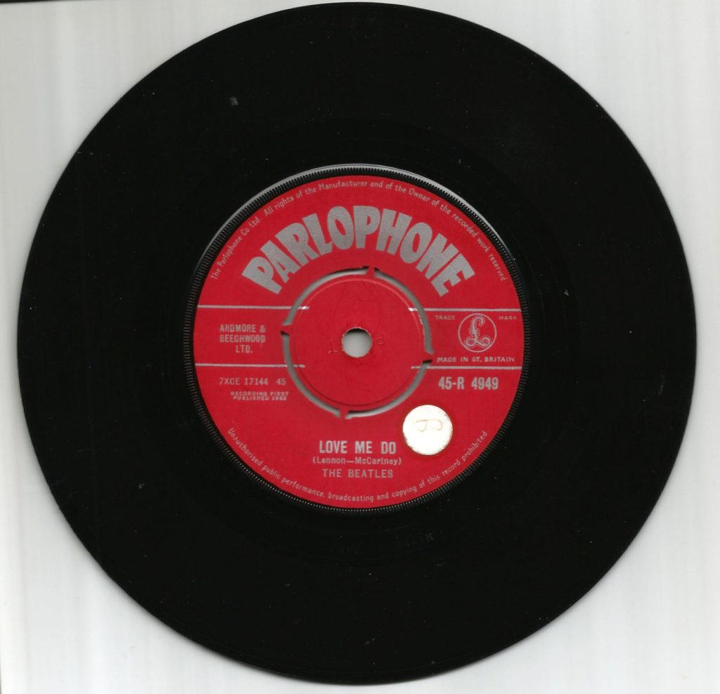 Love Me Do, The Beatles first single, with Ringo Starr on drums