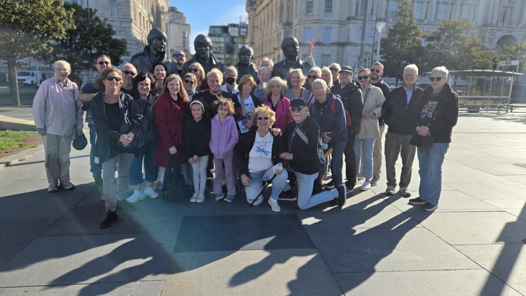 With the group from the US at the Beatles Statues